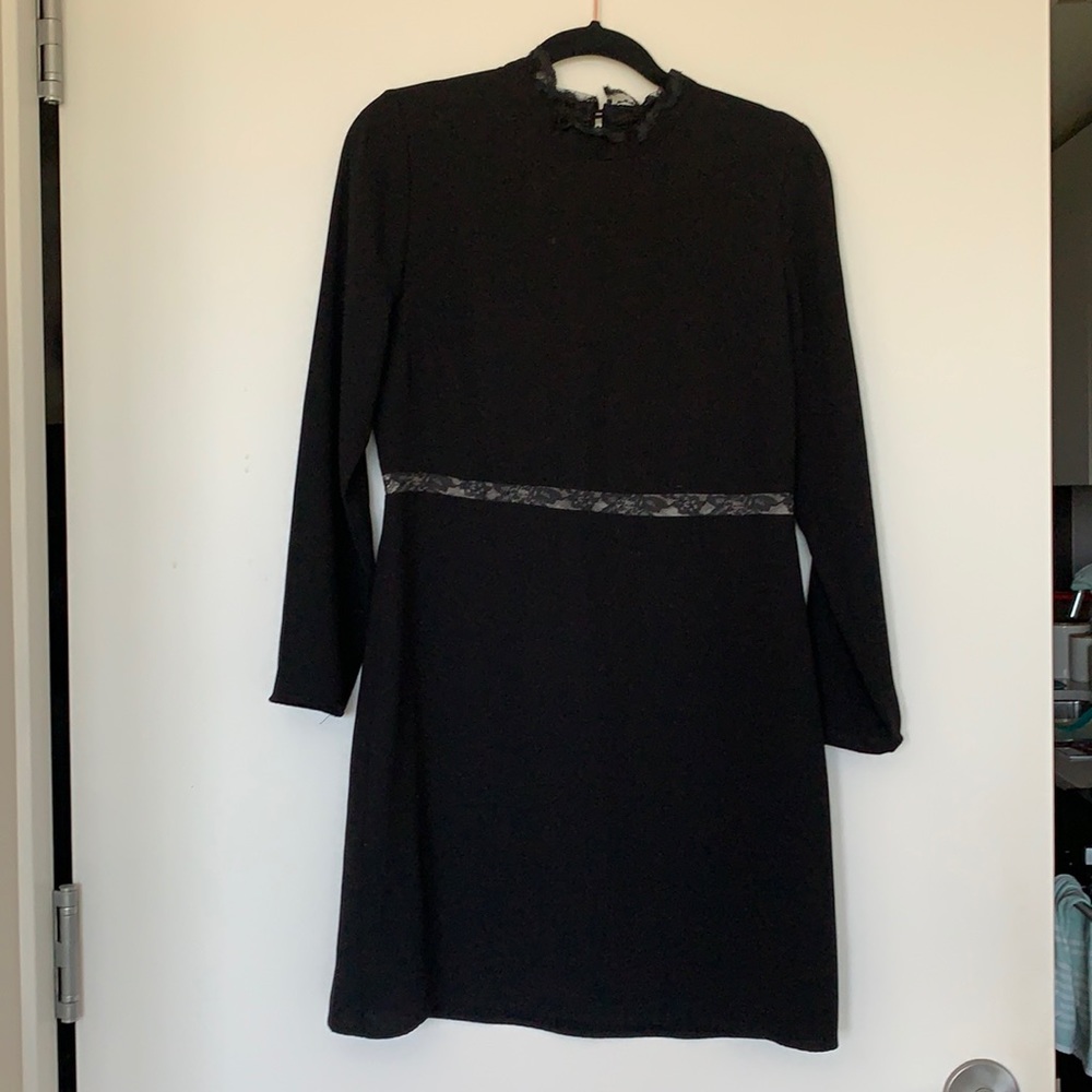 Aritzia Babaton black long sleeved dress